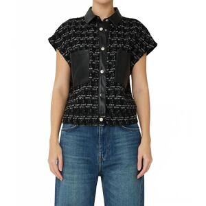 NEW JS71 tyson vest in black silver